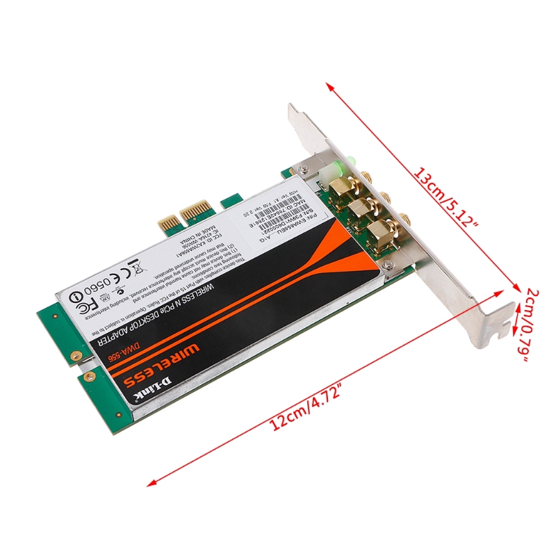 DWA-556 Wireless Xtreme N PCI-E Desktop Adapter WiFi Card Low Profile