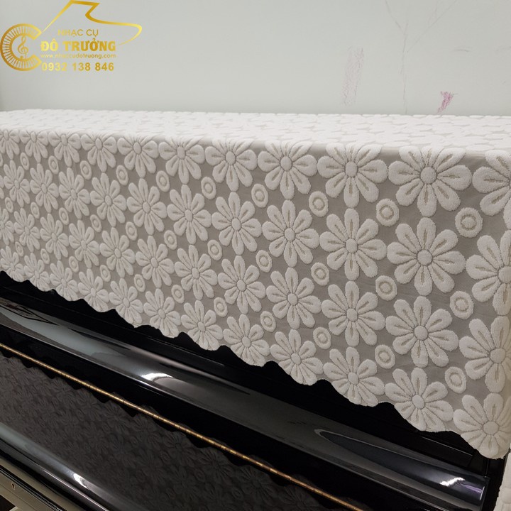 Khăn phủ đàn Piano Hoa Cúc Trắng