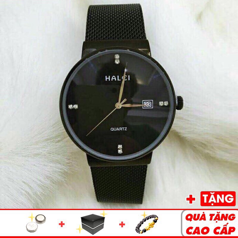 [HOT TREND] Đồng hồ cặp đôi dây thép Titanium nhuyễn Halei Classic nhiều mầu phong cách sành điệu