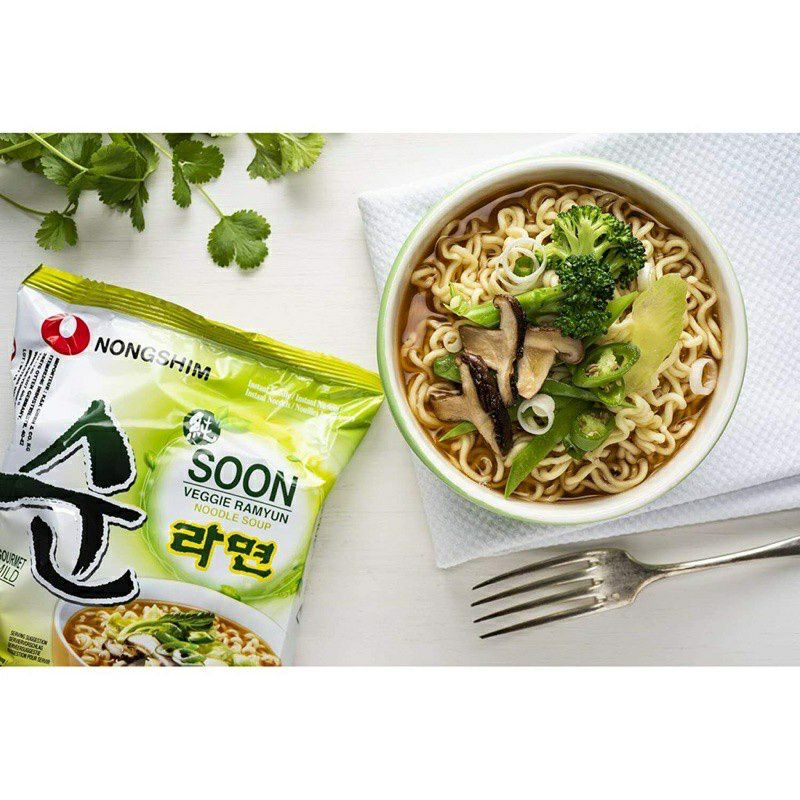 Mì chay Soon Veggie Ramyun Hàn Quốc Nongshim gói 112gr