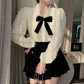 Sơ mi kiểu cổ thắt nơ