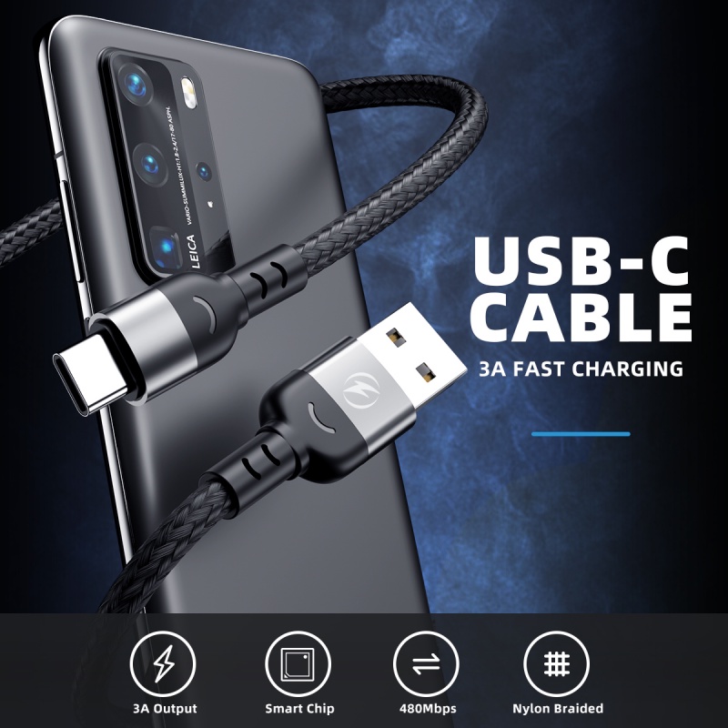 Dây cáp sạc HdoorLink nhanh truyền dữ liệu chuyển đổi cổng 3A USB A sang Type C 3.0 0.5m