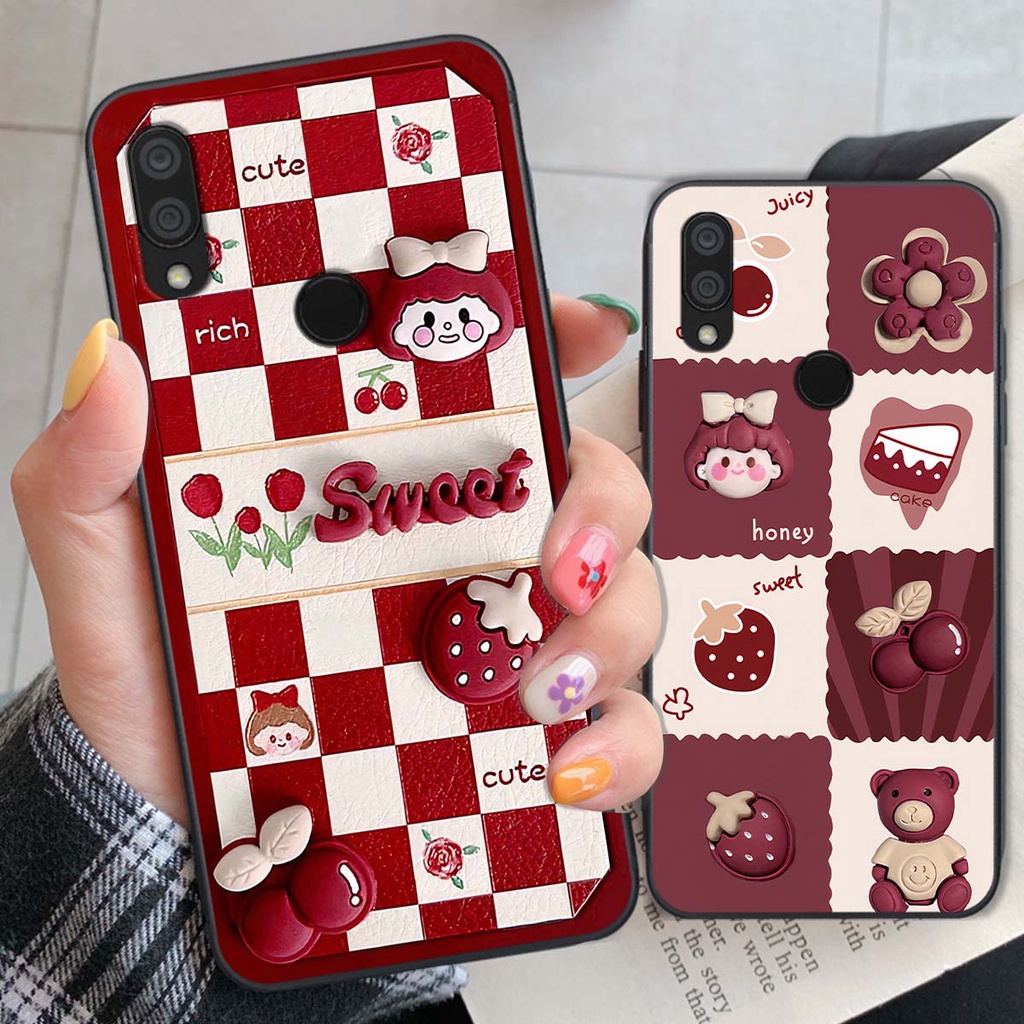 Ốp Xiaomi Redmi 7 in hình trái tim, caro kẹo ngọt đầy cá tính siêu đẹp siêu chất