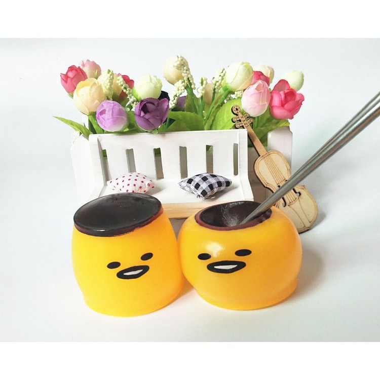 Bánh Flan - Pudding Gudetama  GUDETAMA SQUIShY trúng trút giận bánh mật ong