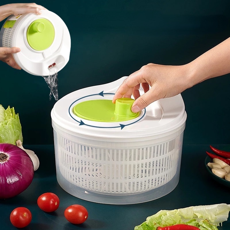 Rổ Xoay Rửa Rau Củ Quả Đa Năng Tiết Kiệm Không Gian Cho Nhà Bếp