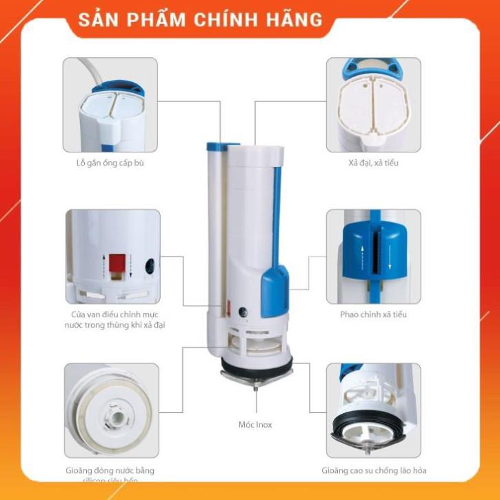 (FreeShip) Cụm xả 2 nhấn bồn cầu Liền Khối loại tốt