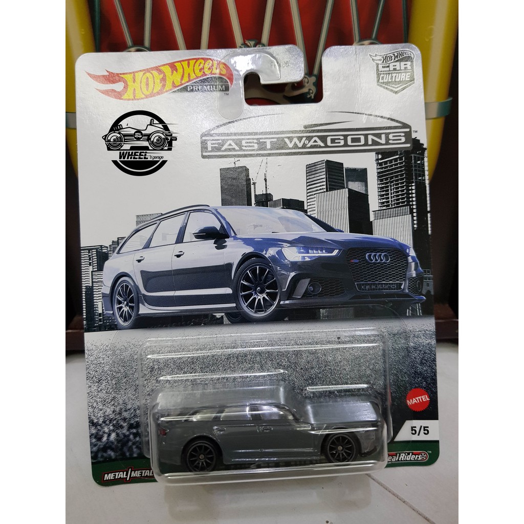 Xe mô hình đồ chơi bánh cao su Hotwheels 1:64 PREMIUM - CAR CULTURE - '17 Audi RS 6 Avant