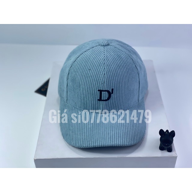 Mũ lưỡi trai hàn quốc - nón nhung gân ❤️ Thêu đậm chất unisex thời trang