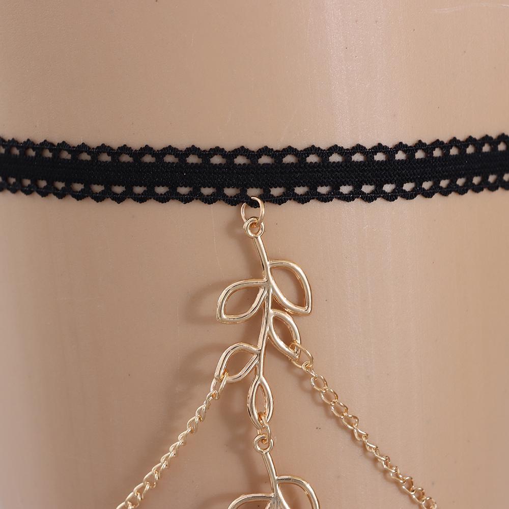 Dây Xích Đeo Chân Nhiều Lớp Co Giãn 1 Món Quà Valentine