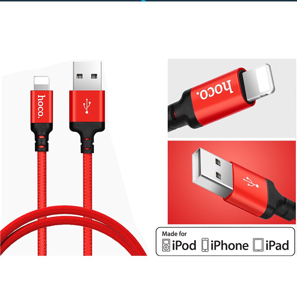 Cáp sạc nhanh, dây cáp sạc nhanh Hoco X14 Lightning, Samsung type c, micro usb android, dây cáp sạc điện thoại giá rẻ