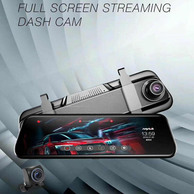 CAMERA HÀNH TRÌNH ANYTEK T12 GƯƠNG 10 INC ANYTEK T12 SIÊU NÉT FULLHD KÈM CAMERA LÙI | BigBuy360 - bigbuy360.vn