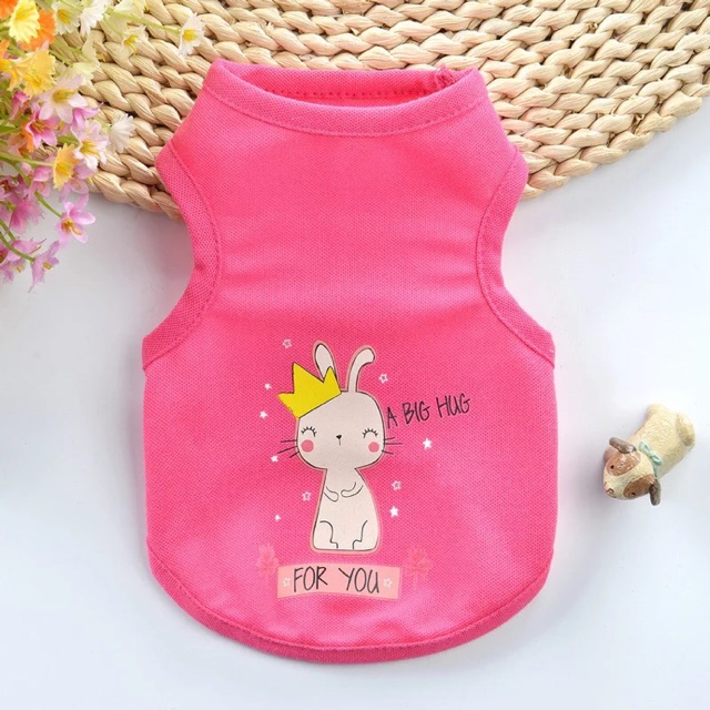 Kitty hồng cotton-quần áo chó mèo