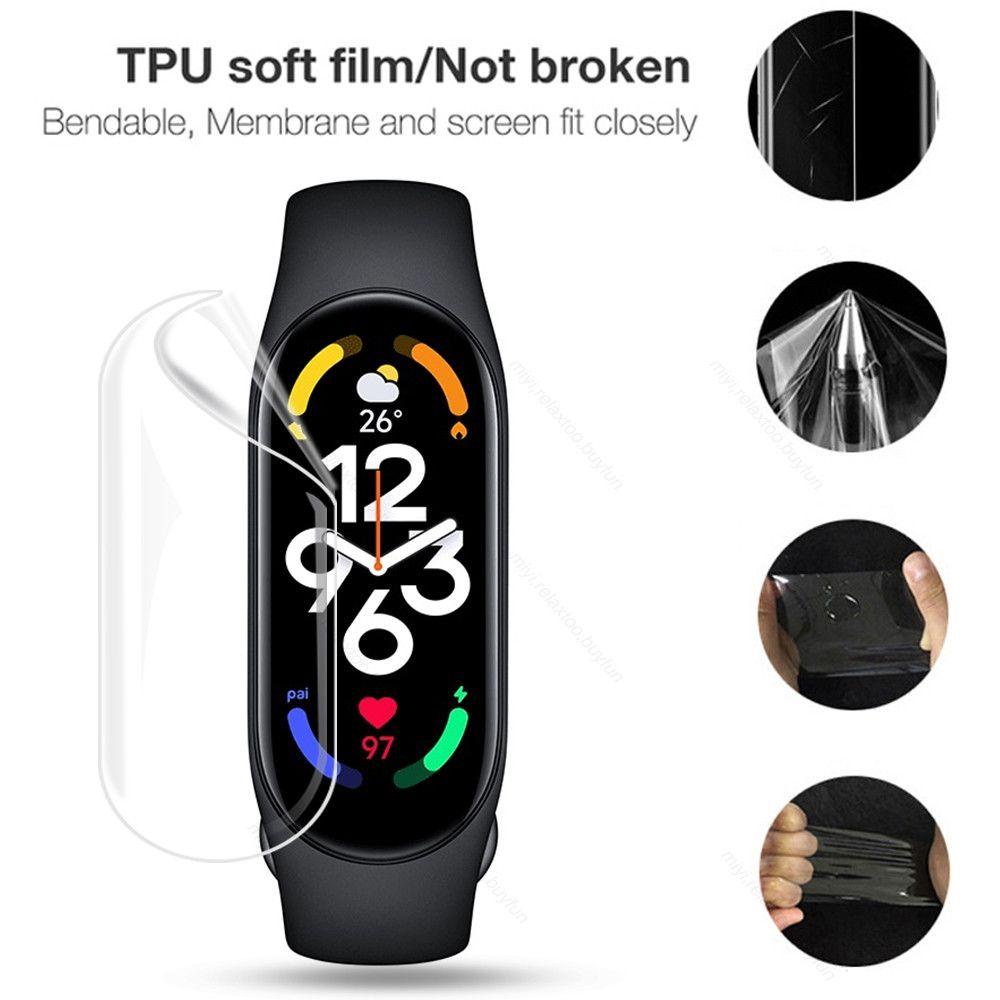 Set 5 Phim Dán Hydrogel Bằng TPU Mềm Trong Suốt Bảo Vệ Chống Trầy Cho Xiaomi Mi Band 7