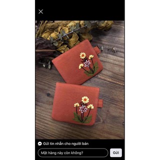ví vải handmade thêu tay