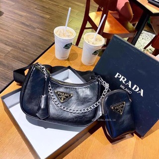 Set túi nữ da mềm cá tính ♥️freeship♥️ bộ 2 túi ví đeo chéo nữ hq150