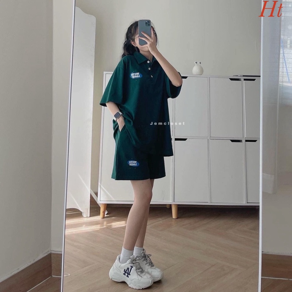 Bộ Quần Áo Mac You ❤ Set Quần Đùi Ống Rộng Áo Polo Nam Nữ HT66 ZADOLA