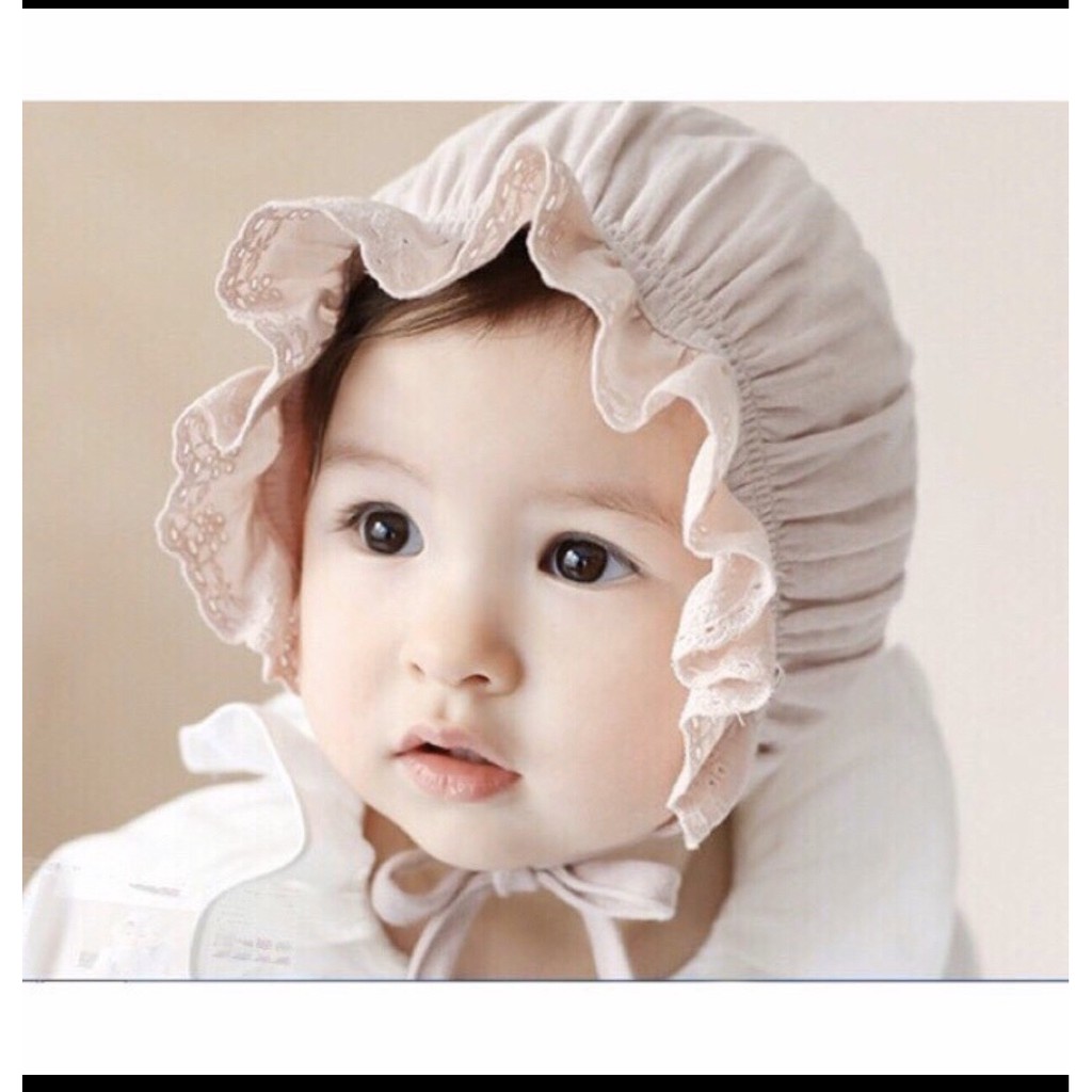 Mũ Tiểu Thư Đáng Yêu Cho Bé Sơ SInh