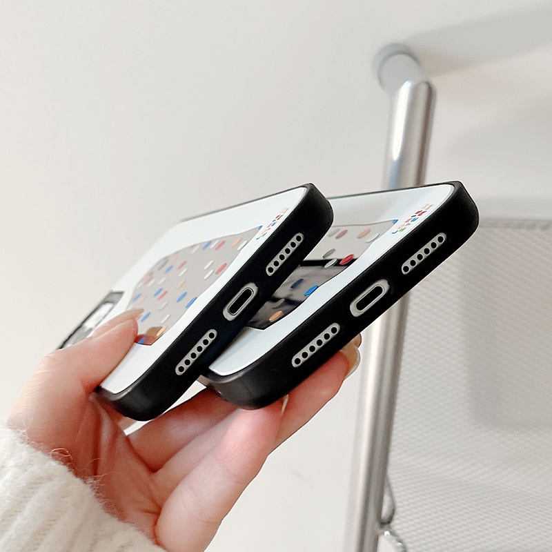 Ốp Điện Thoại Nhựa Acrylic Cứng Chống Sốc Gắn Gương Trang Điểm Cho iPhone 14 13 12 11 Pro Max 14Plus 14max 14promax