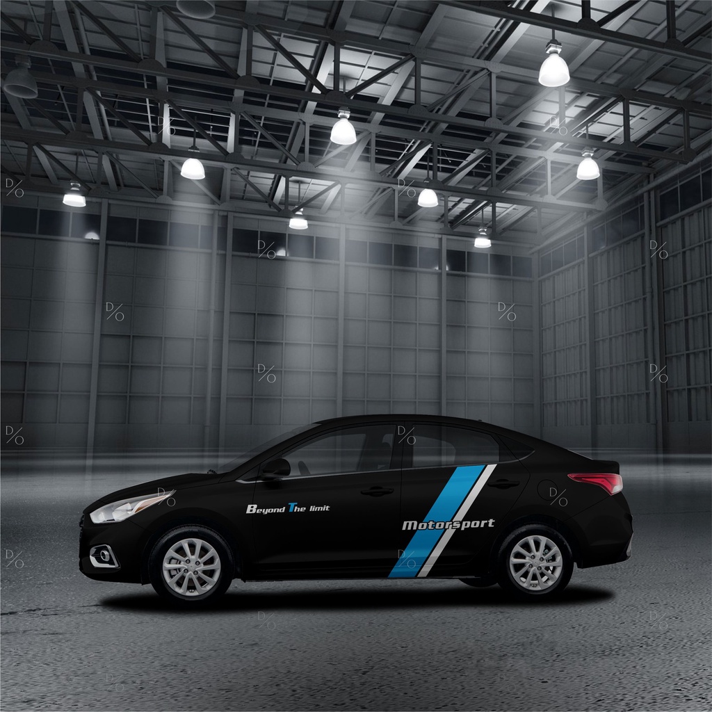 Tem sườn dán xe Hyundai Accent HA-014 - Thiết kế tem theo yêu cầu