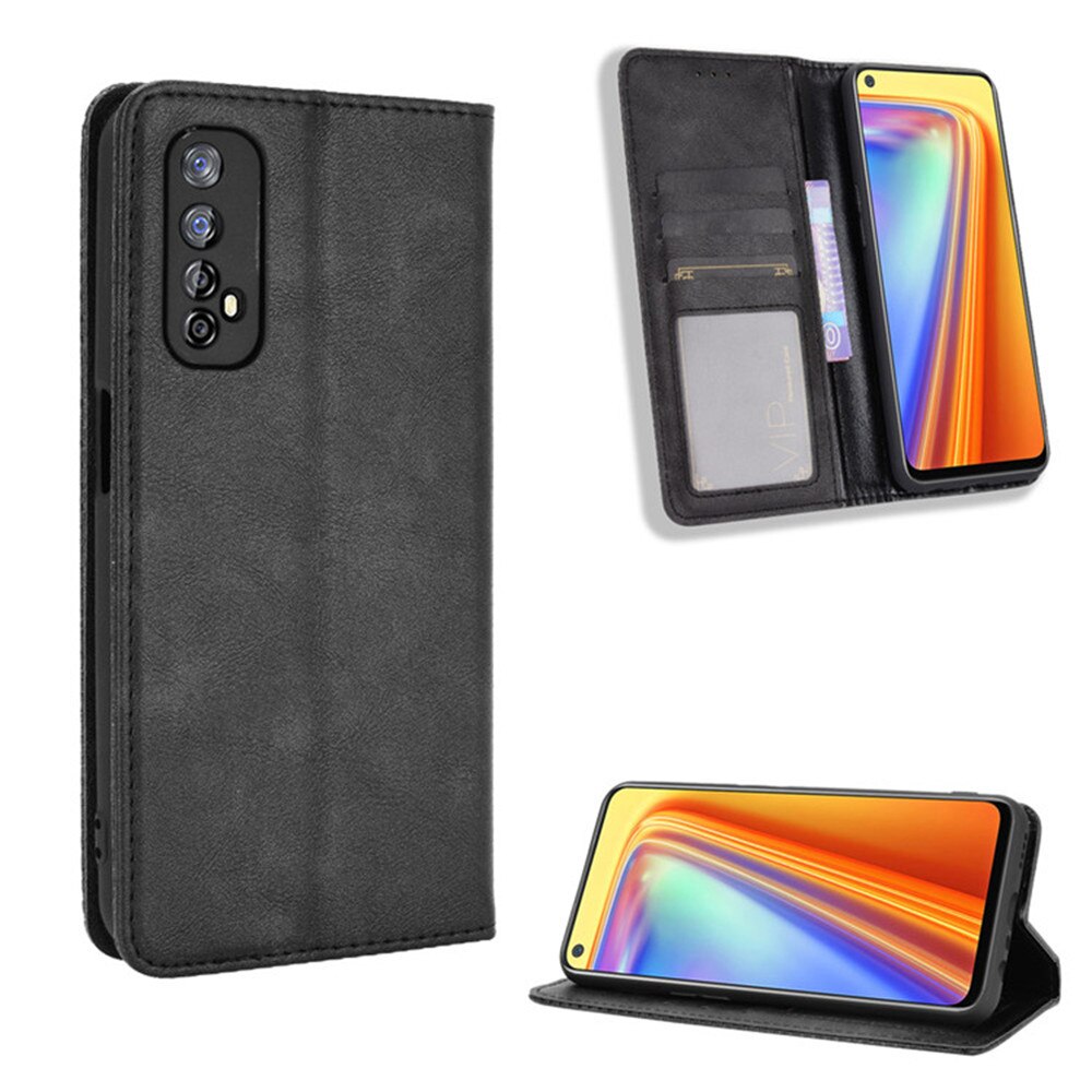 Bao Da Đựng Điện Thoại Kiểu Ví Có Nam Châm Cho Oppo Realme 7 Realme 7 Pro