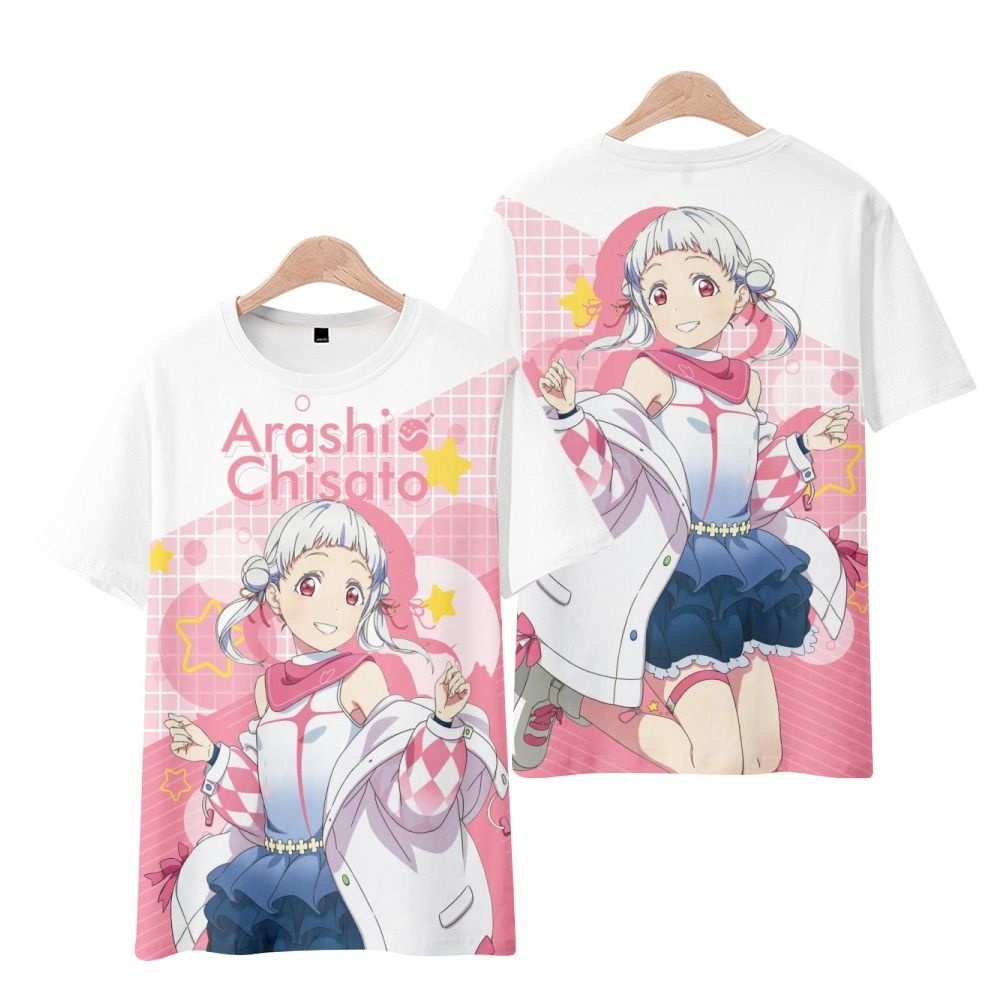 Áo Thun Tay Ngắn In Hình Nhóm Nhạc Ngôi Sao Liella Tang Cocora Chisadu Merchandise