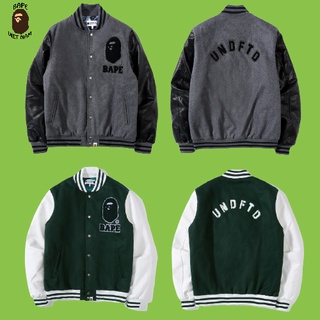 [ODER + FREESHIP] Áo khoác bóng chày Bape, Bomber Jacket Bape x UNDFTD, chất liệu Da Cotton, Oder 15 ngày hàng về BapeVN