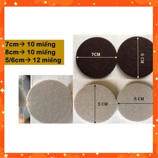 Miếng Dán Chân Ghế Cho Bộ Bàn ghế Gỗ Size 8 cm( Sét 10 miếng)