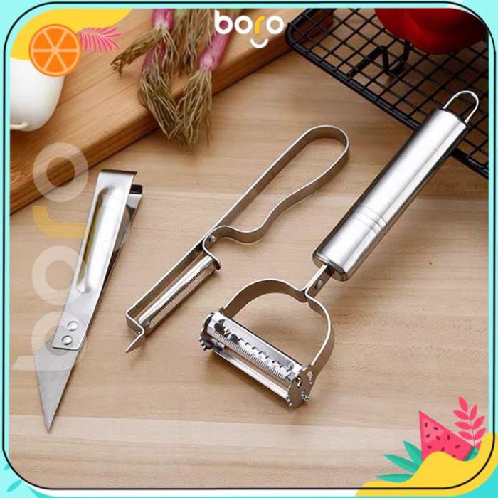 Bộ 3 Dao Gọt, Bào Sợi, Cắt Tỉa Bằng Inox Đa Năng