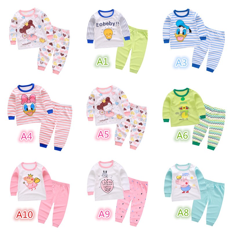 Set đồ ngủ dài in họa tiết dễ thương cho bé