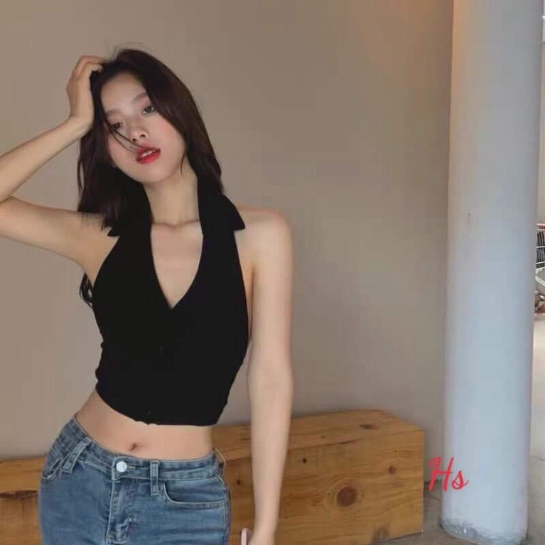Áo polo croptop ba lỗ HSU0521