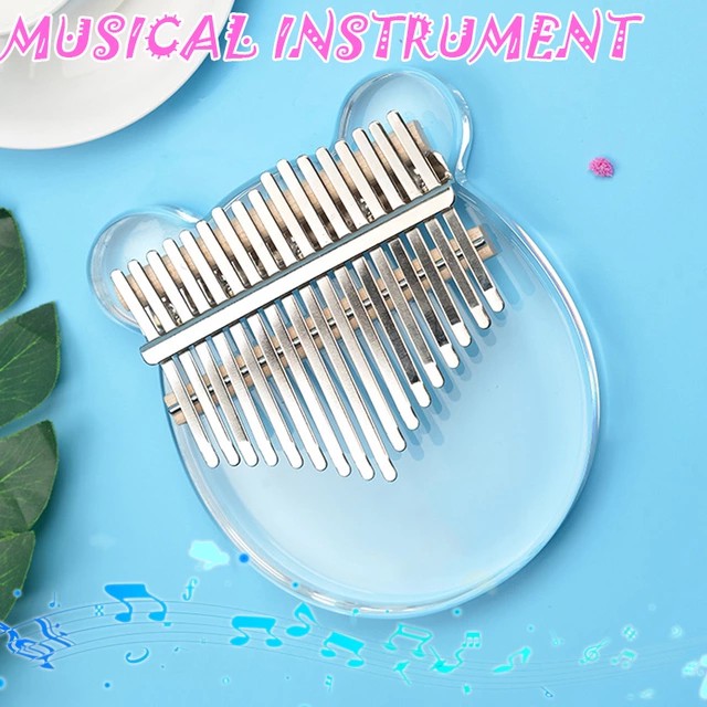 Đàn kalimba trong suốt 17 phím gấu pha lê TONIC-002