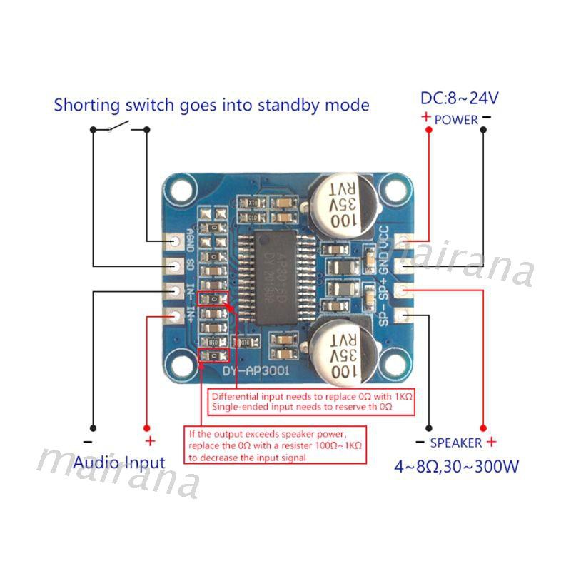 Bảng Mạch Khuếch Đại Âm Thanh Bluetooth Kỹ Thuật Số Cho Xe Yamaha Yda138 Dc12V 2a 2x15w