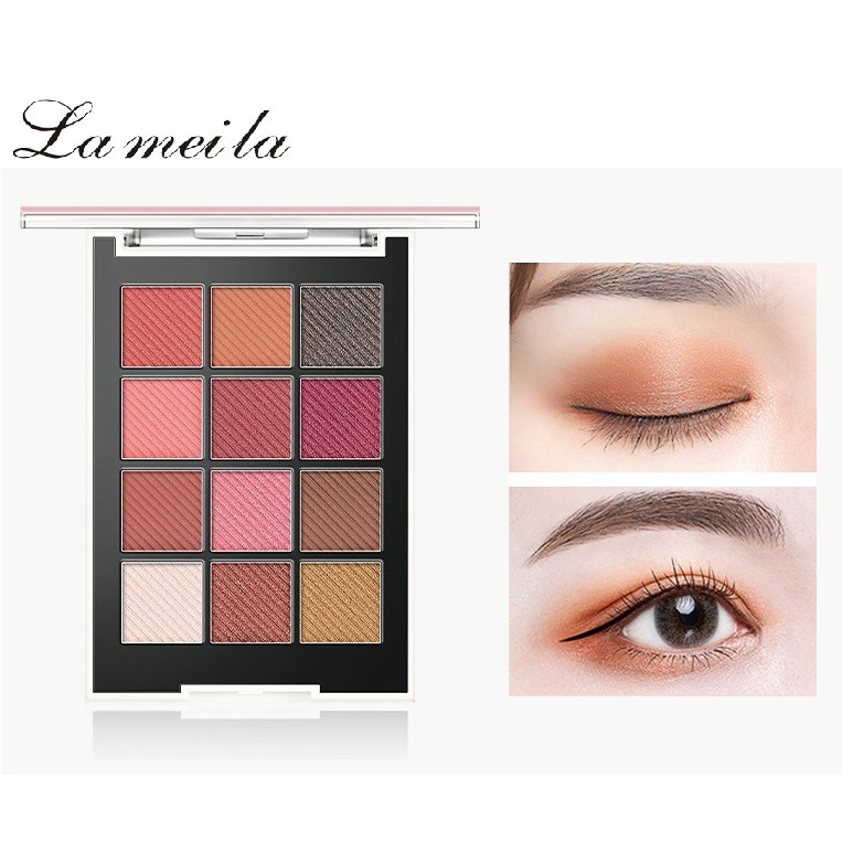 Phấn Mắt Lameila Hồng 12 Ô Màu Tone Hàn | Tina Beauty Store