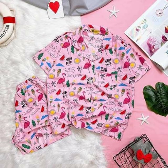 CHUYÊN SỈ ÔM LÔ ĐỒ BỘ ĐÙI PIJAMA KATE THÁI LOẠI 1