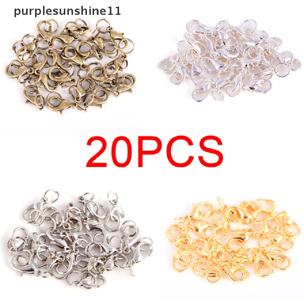 Bộ 20 móc kẹp càng cua bằng hợp kim dùng làm đồ trang sức DIY