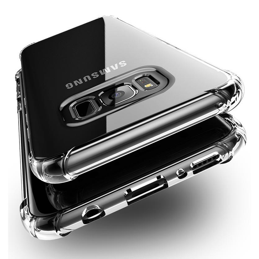 Ốp điện thoại silicon trong suốt chống sốc cho Samsung Galaxy S9 S8 S7 Edge Plus