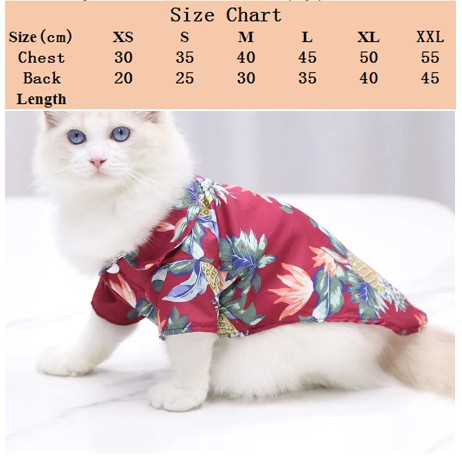 ✷Áo sơ mi cho chó quần mùa hè đi biển vest thú cưng hoa T-shirt Hawaii lớn con mèo nhỏ Chihuahua làm mới