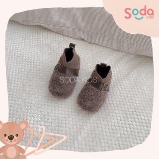 Boot nâu cổ len Trendy (Ảnh thật)