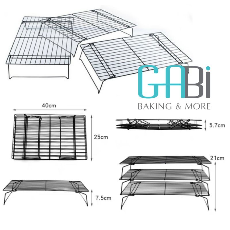 Rack hong bánh chống dính 3 tầng