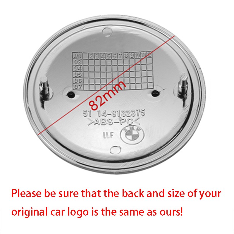 Miếng Dán Chữ B 82mm Cho Xe Hơi Bmw X1 X3 X5 X6 1 3 5 7 Series