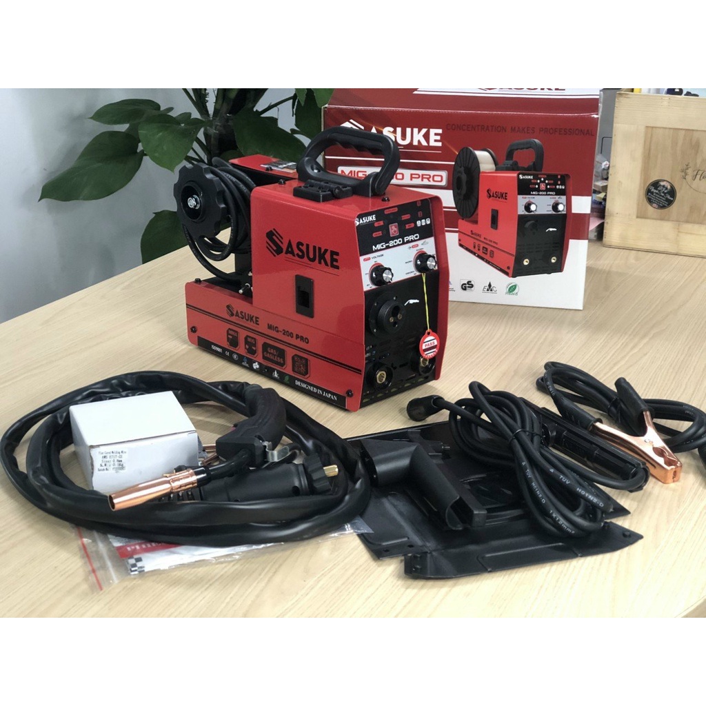 Máy hàn SASUKE MIG 200 Pro Máy Hàn mig 5 chức năng Sử Dụng Cả Cuộn Dây 1 KG Và 5 KG - TẶNG CUỘN DÂY, 5 BÉC HÀN