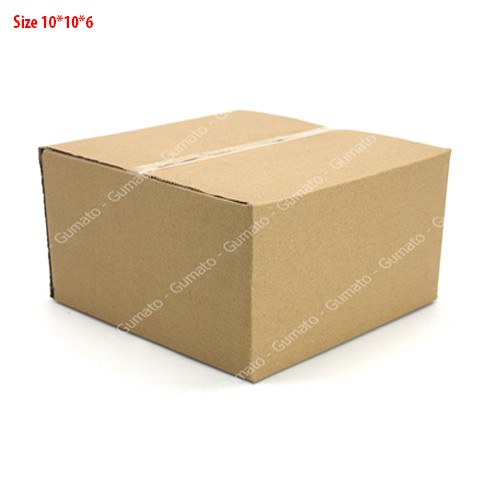 Hộp giấy P12 size 10x10x6 cm, thùng carton gói hàng Everest