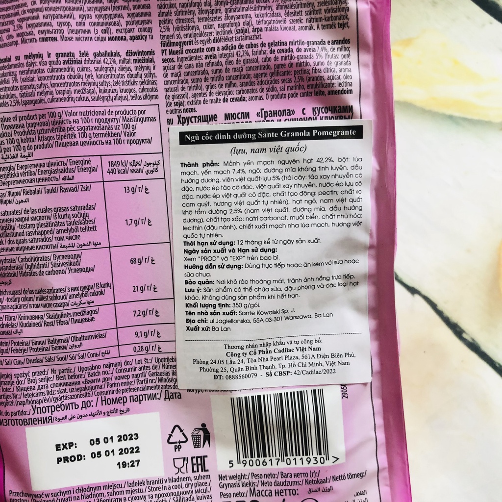 Ngũ cốc san te 350g
