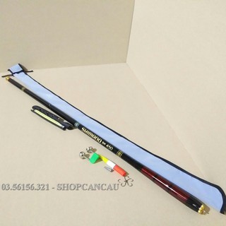 Cần Câu Tay Shimano 4m5 Đỏ Tặng Kèm Ốp Cần Và Phụ Kiện Có Cước