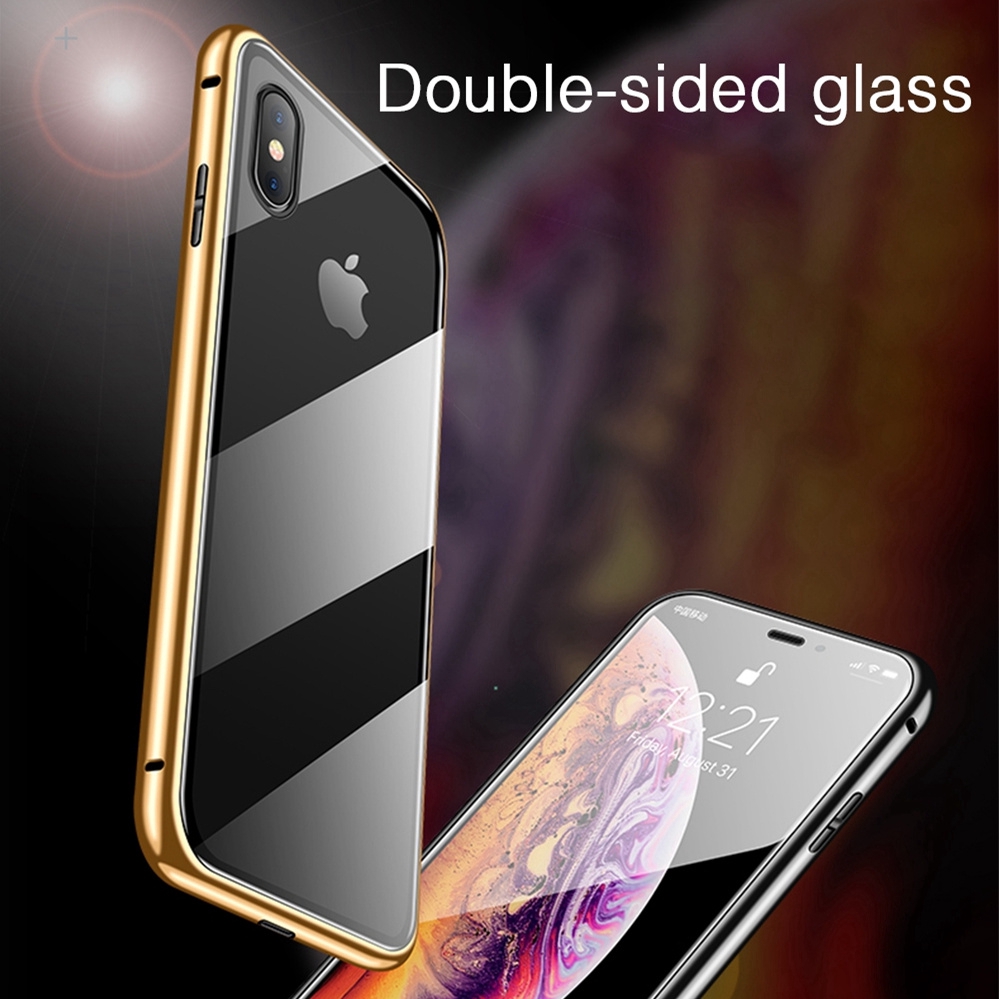 Ốp điện thoại 2 mặt từ tính bảo vệ 360 độ cho iPhone x/7/8/7plus/8plus X/XS/XR Max | BigBuy360 - bigbuy360.vn