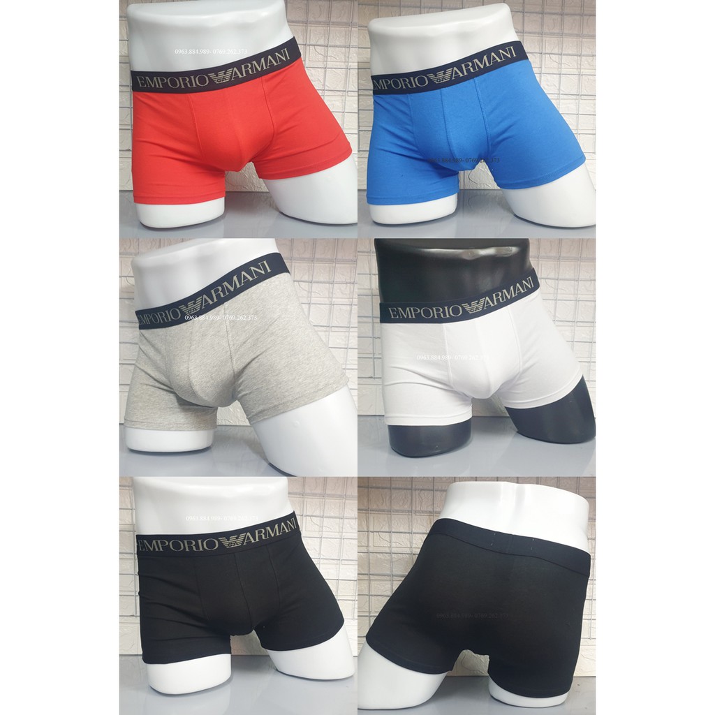 Quần lót nam dạng boxer E.01 chất cotton nhiều màu đẹp thoải mái cho các anh - ẢNh, video shop làm