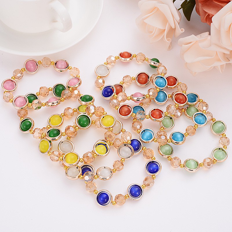 [HOT 2021] [Mới] Vòng tay đẹp cho nữ TS02, vòng thời trang dạng chuỗi hạt nhiều màu, phong cách Hàn Quốc trẻ trung