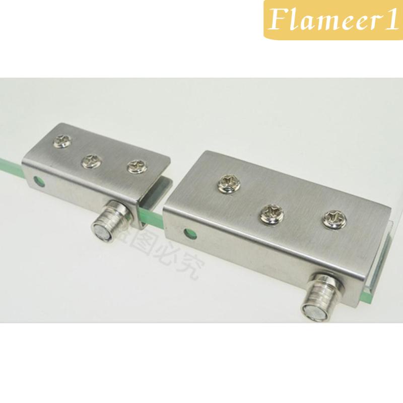 Set 2 Kẹp Bản Lề Cửa Kính Bằng Thép Không Gỉ