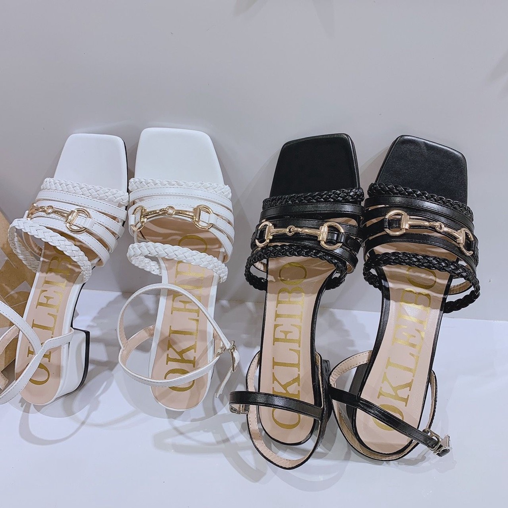 GIÀY SANDAL CAO GÓT NỮ SHU STORE - GIÀY SANDAL NỮ THỜI TRANG QUAI ĐÍNH XÍCH