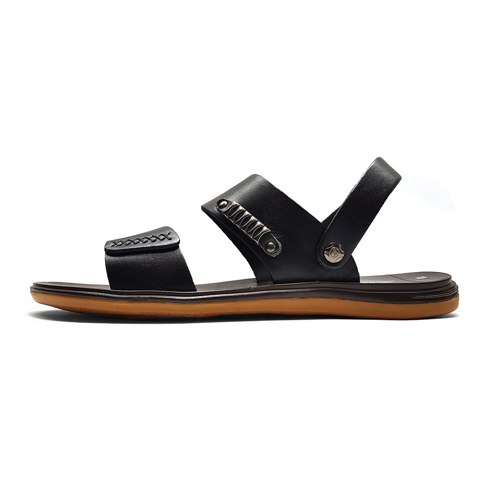 Sandal Nam Da Bò Thật Quai Ngang Ensado DE0716